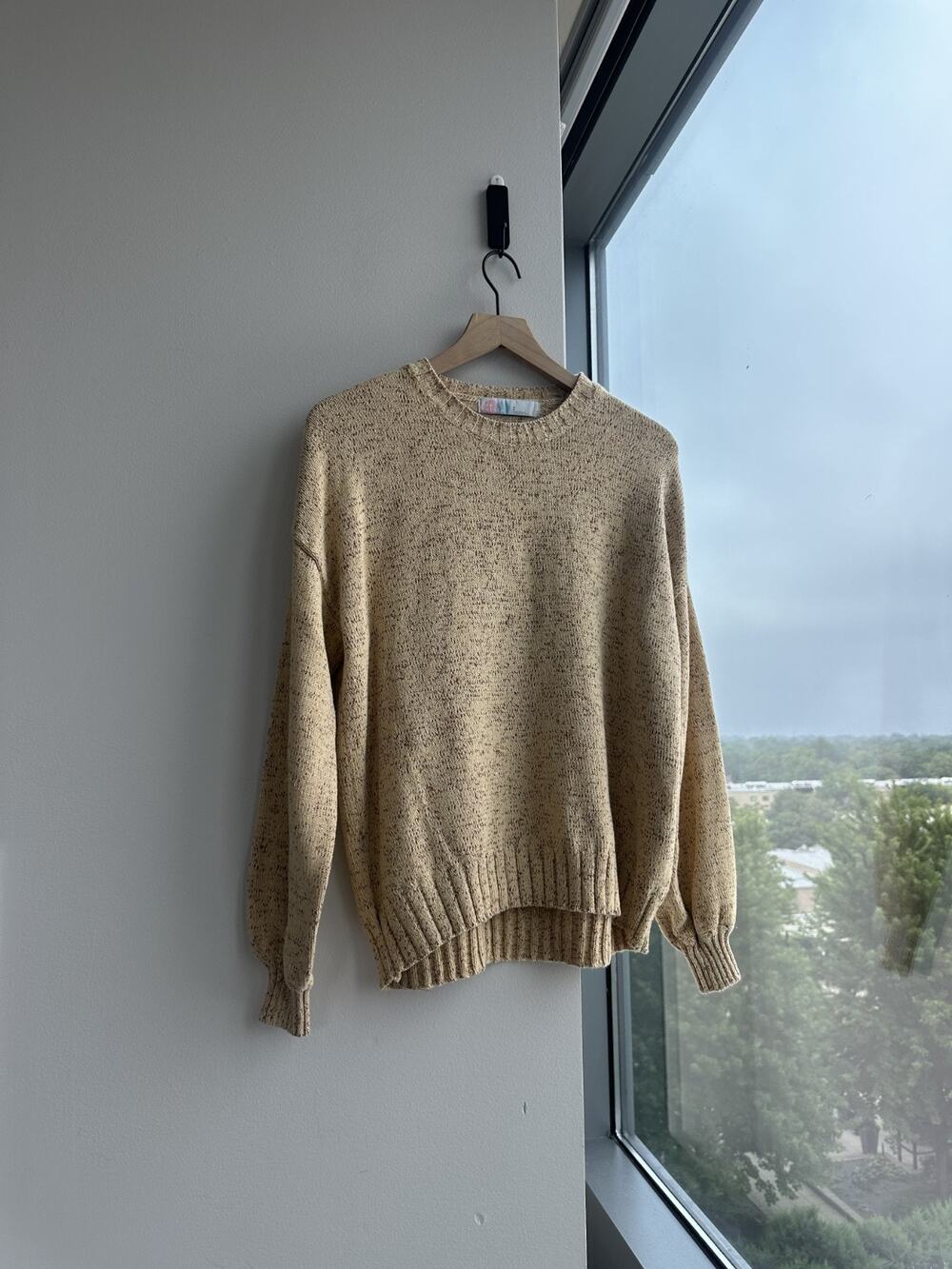 Free People FP Beach Freya Yellow Relaxed Sweater Women’s Sz S